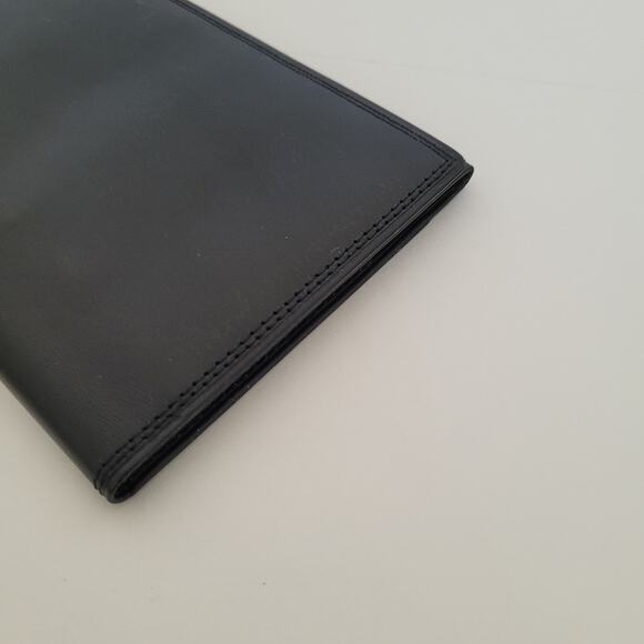 Givenchy Vintage Bifold Leather Large Wallet Black Logo Unisex Long Slim Classic - Picture 9 of 11